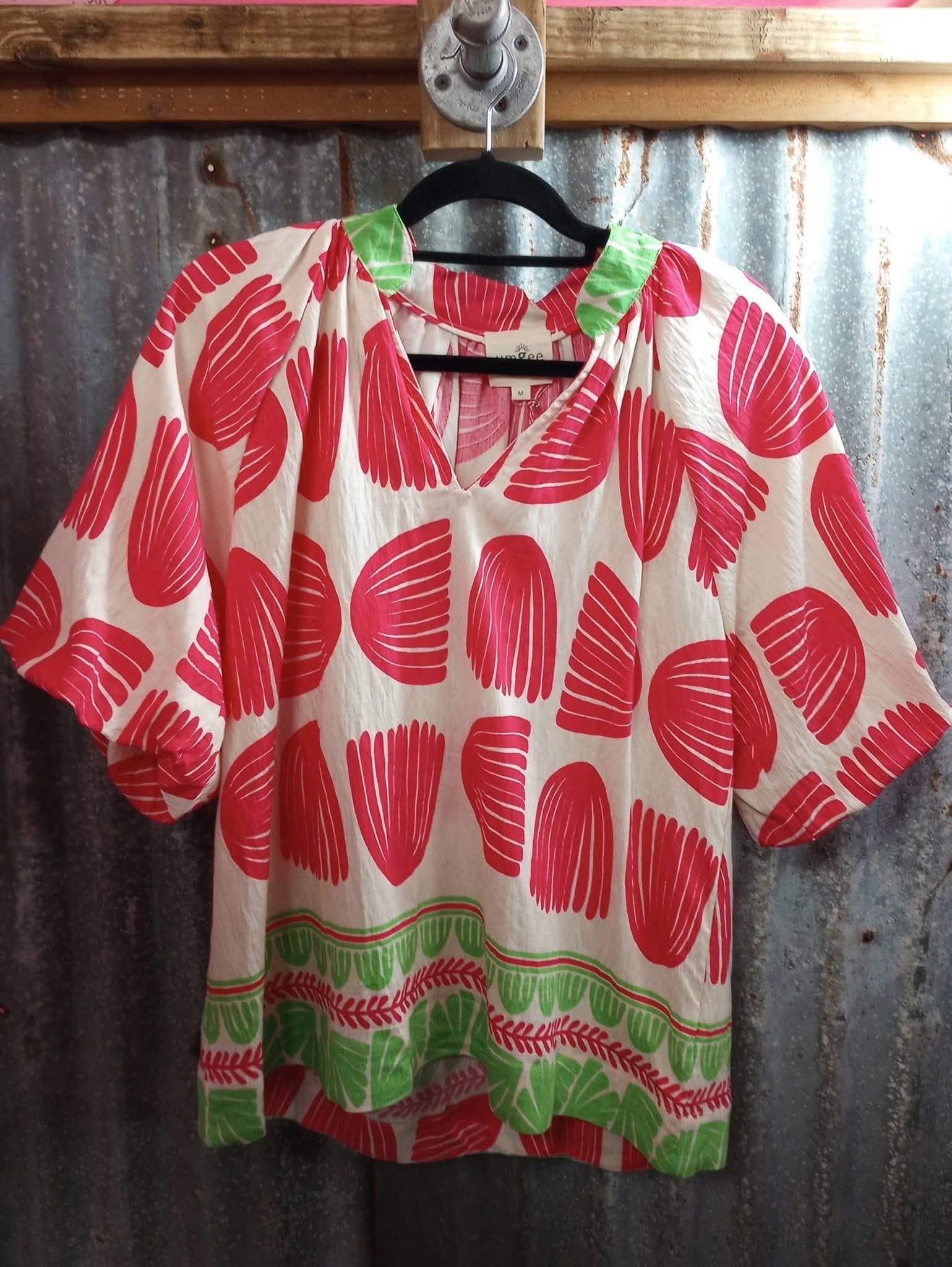 H. Pink & Lime top