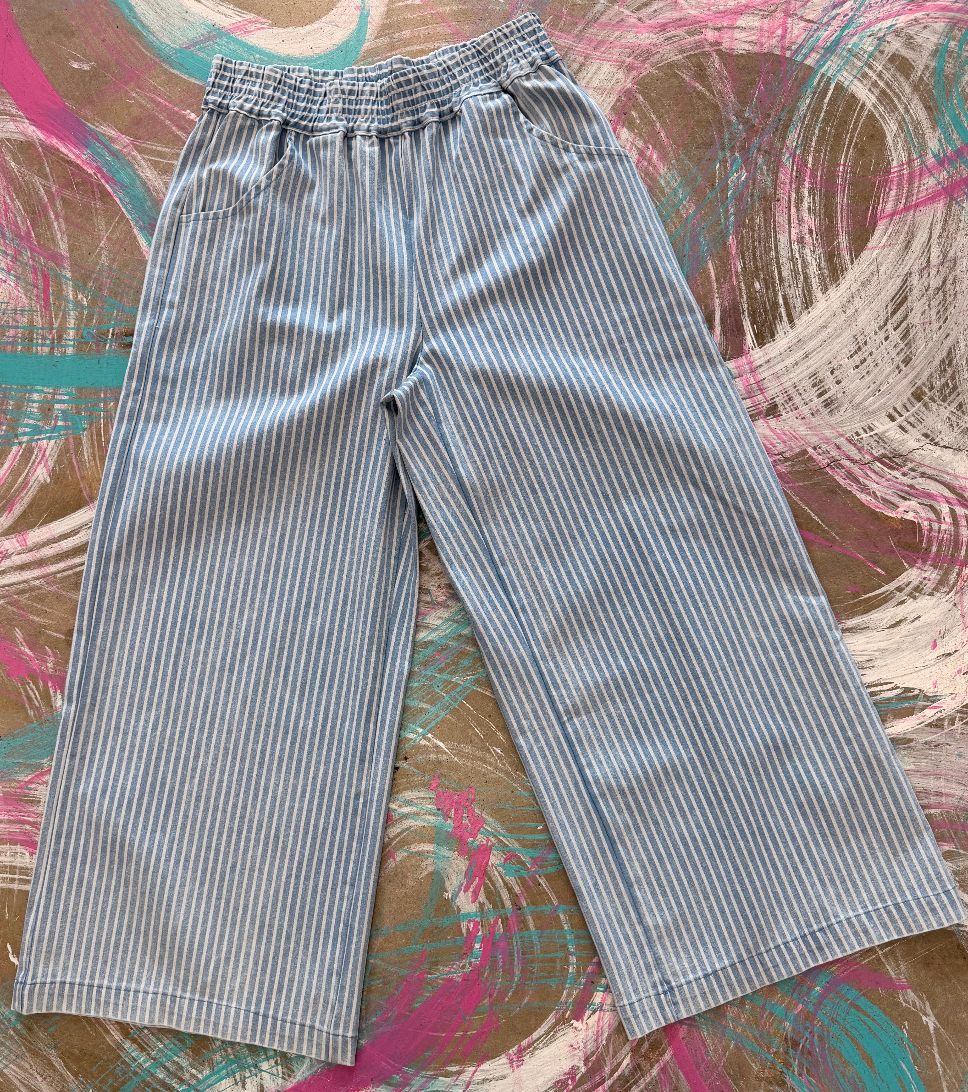 Lt. Denim Stripped Pants