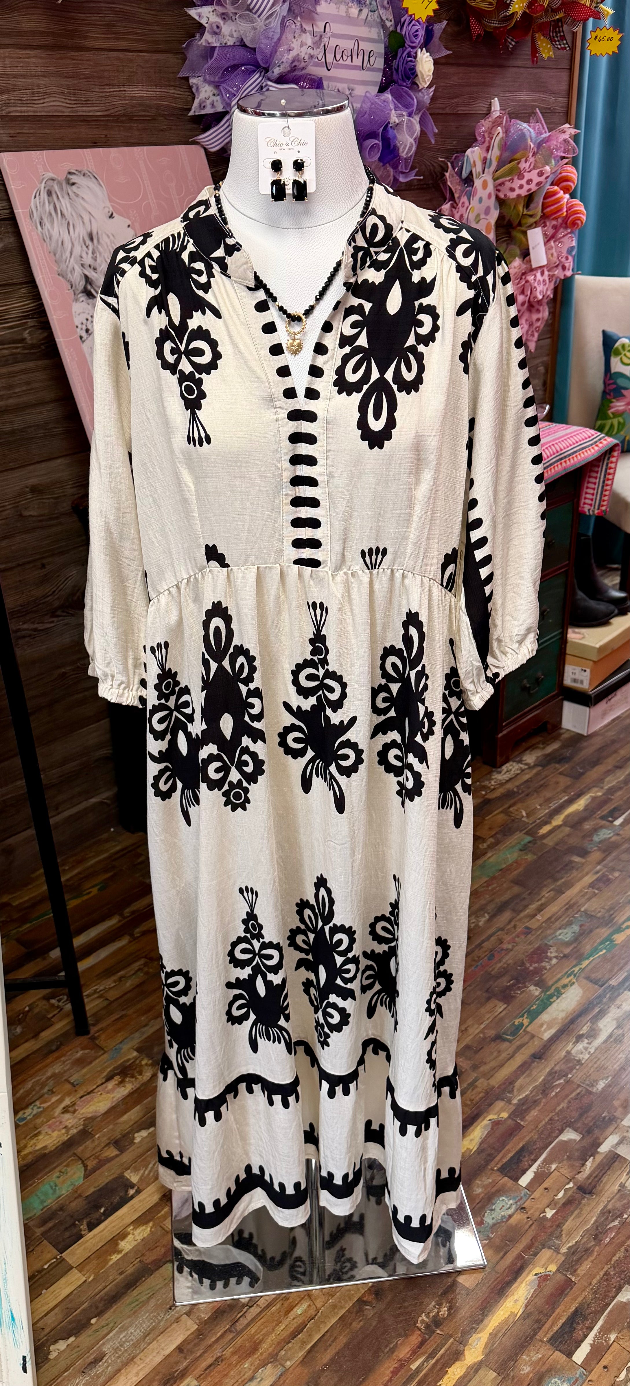 Black & Cream dress