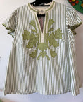 Avocado striped top