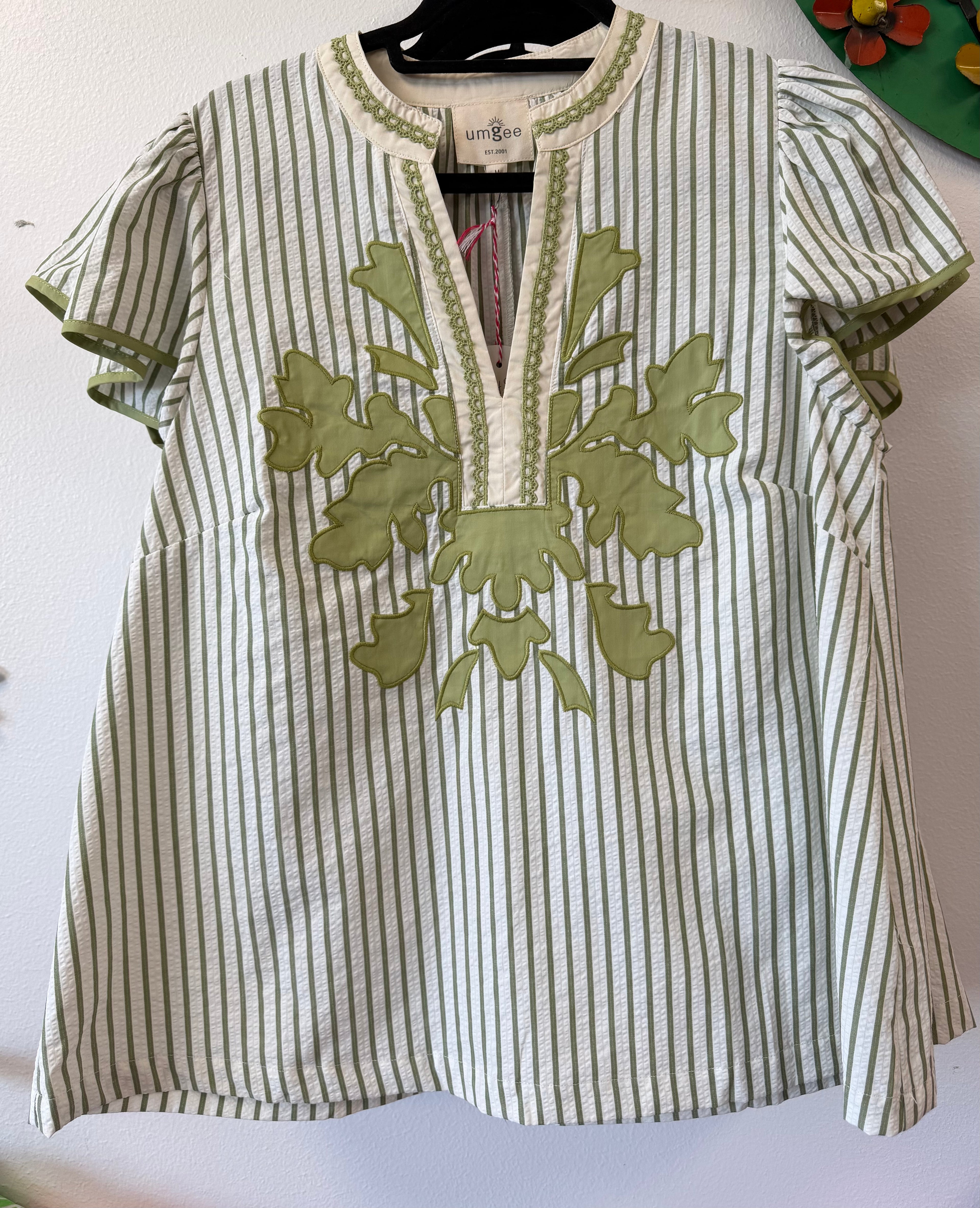 Avocado striped top