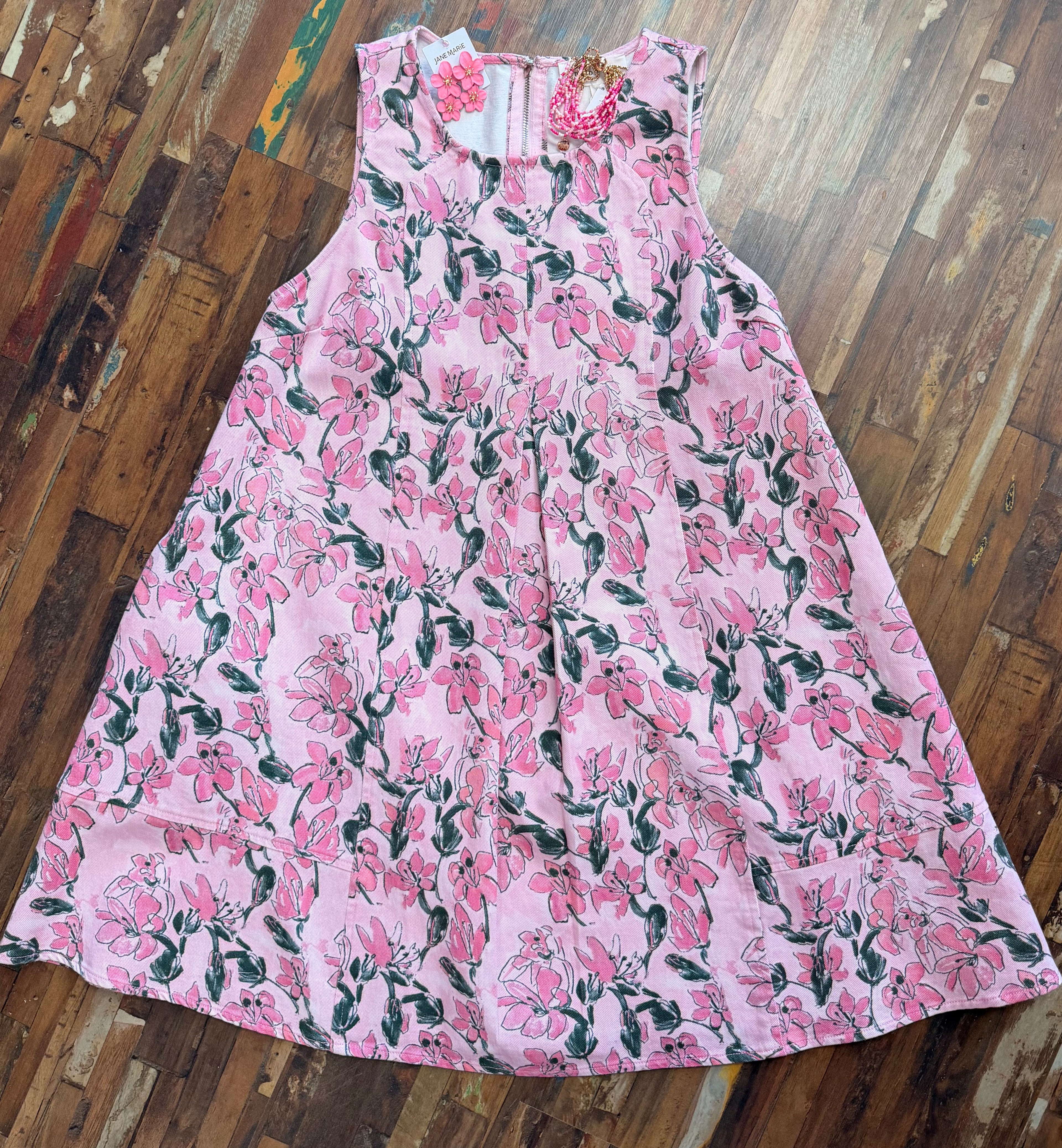 Pink Jean Dress