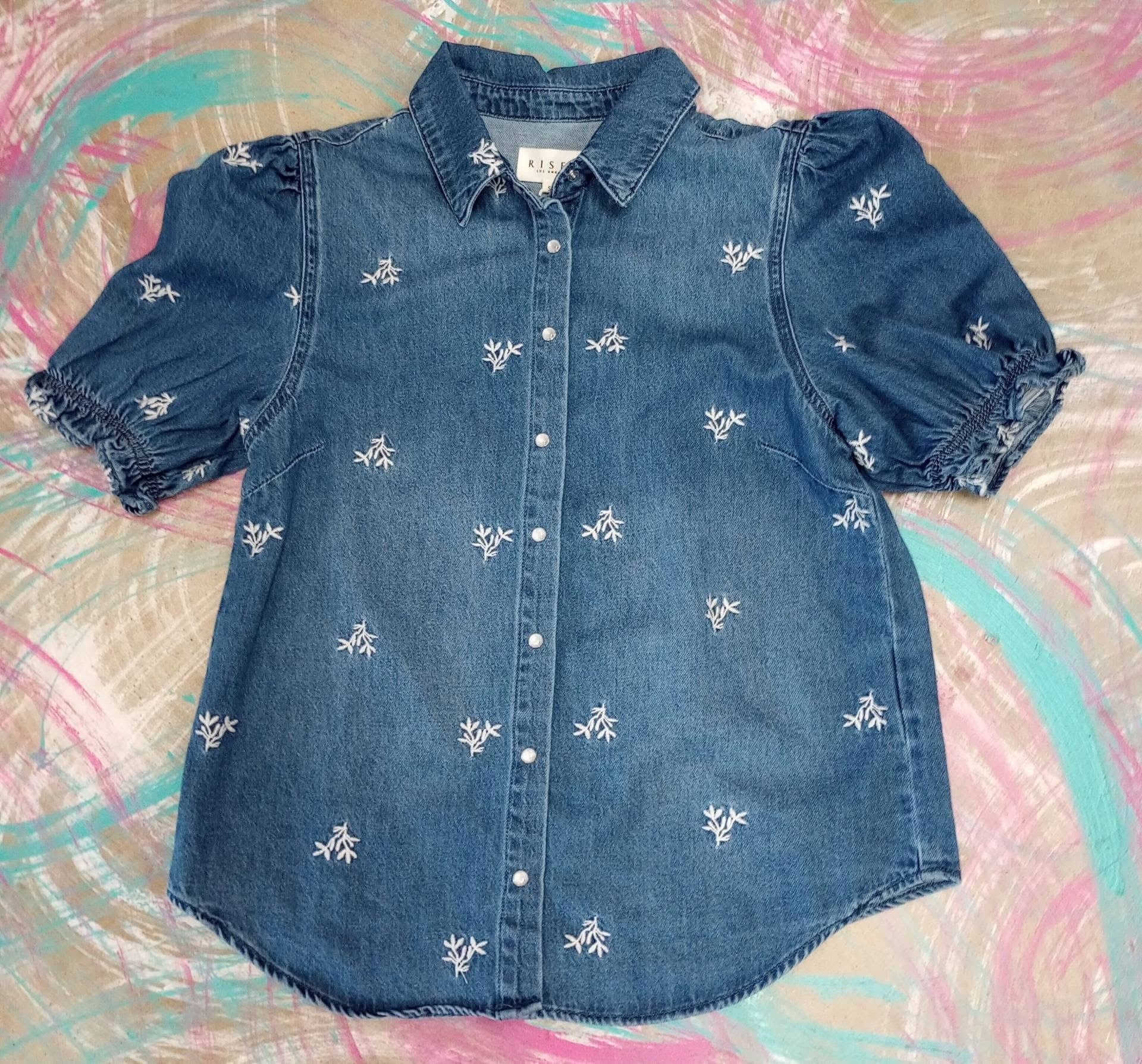 Floral Denim top