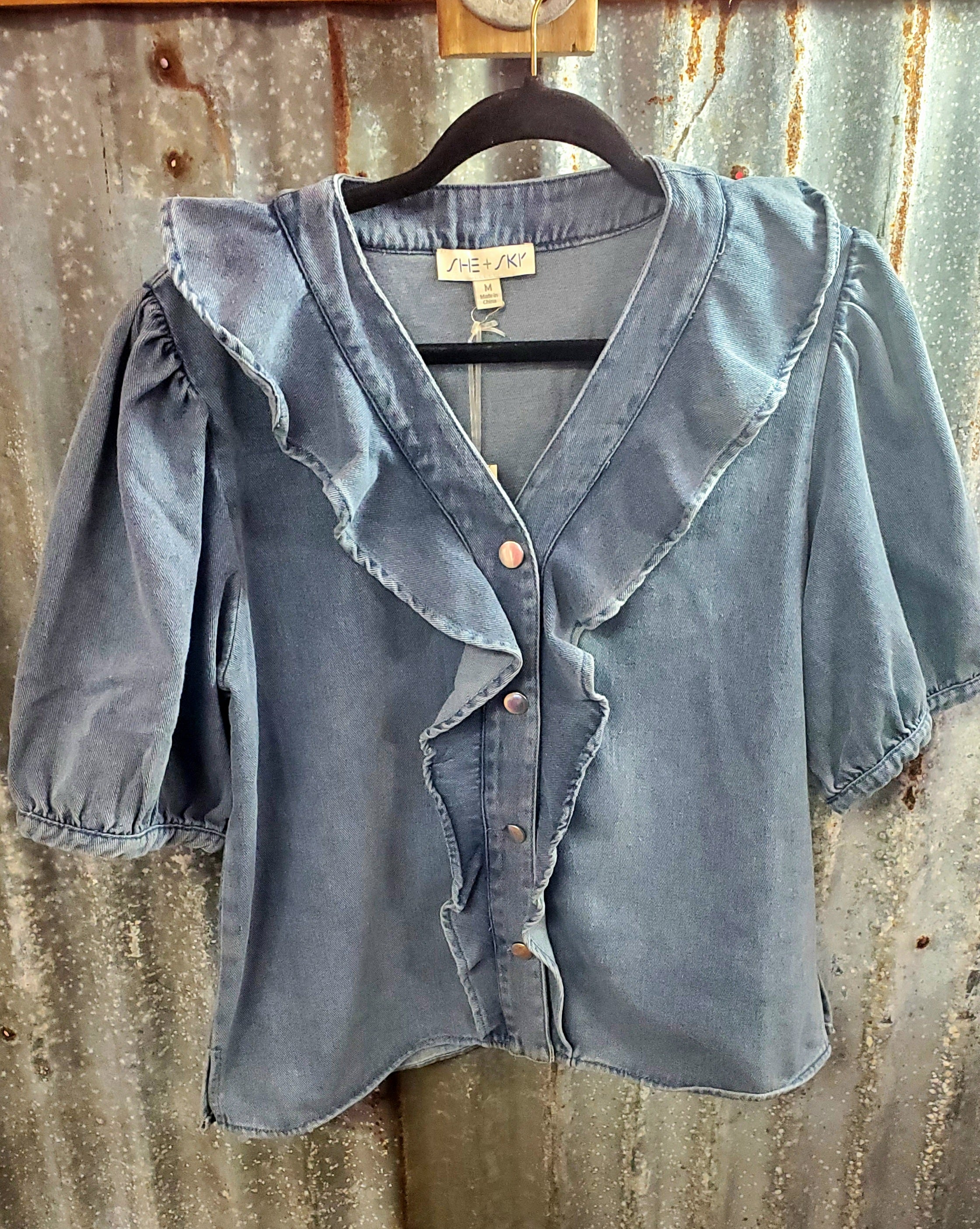 Denim top
