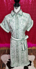 Green pattern dress
